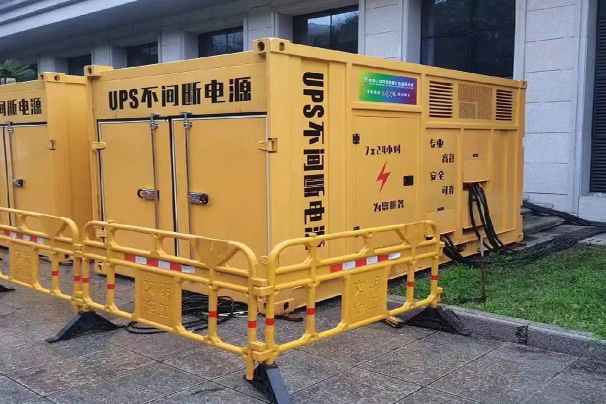 红河发电机租赁施工现场