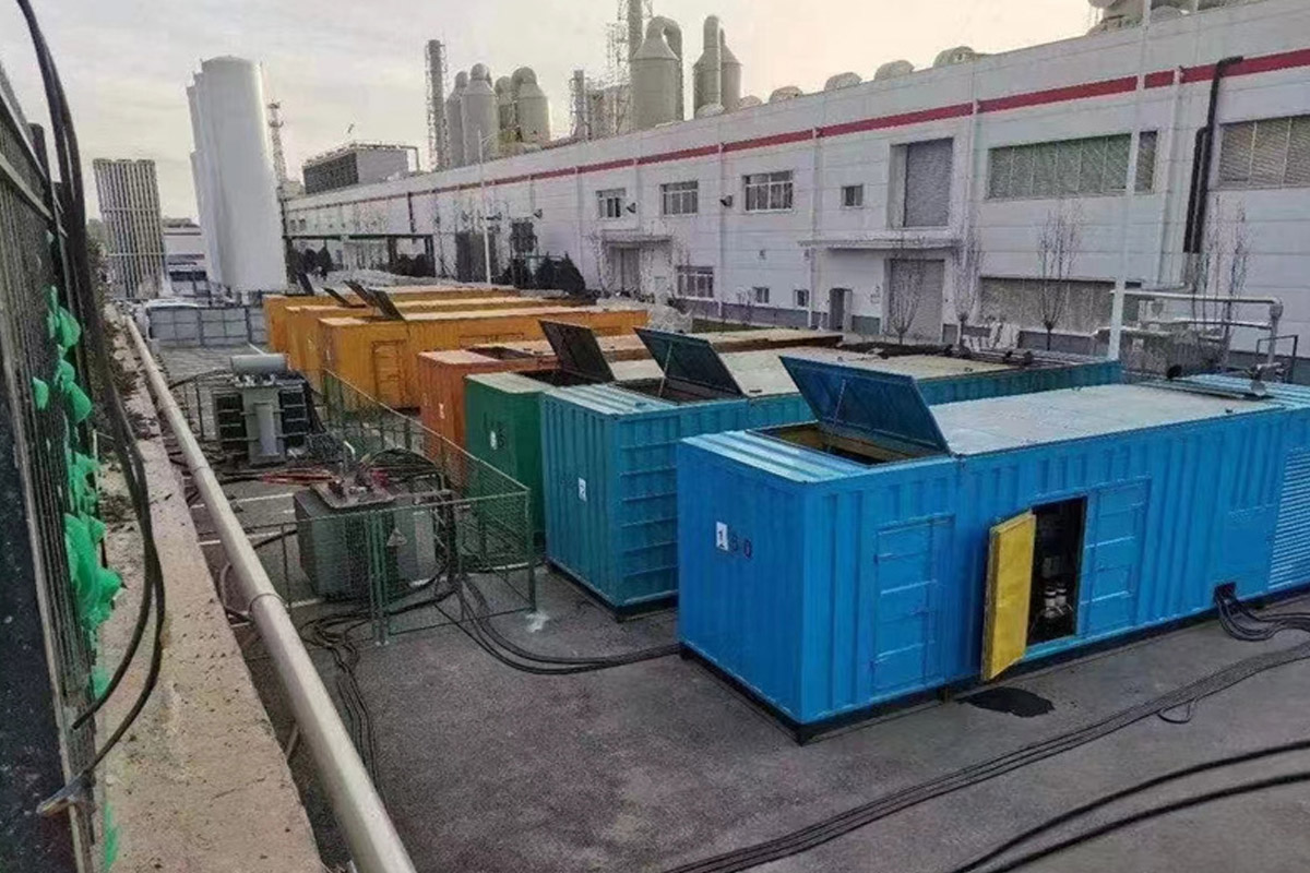 红河发电机租赁施工现场